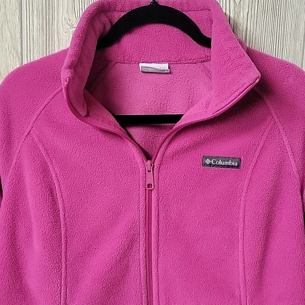 Columbia Benton Springs Full Zip Pink Fleece Jacket Womens Size Medium - Picture 2 of 10